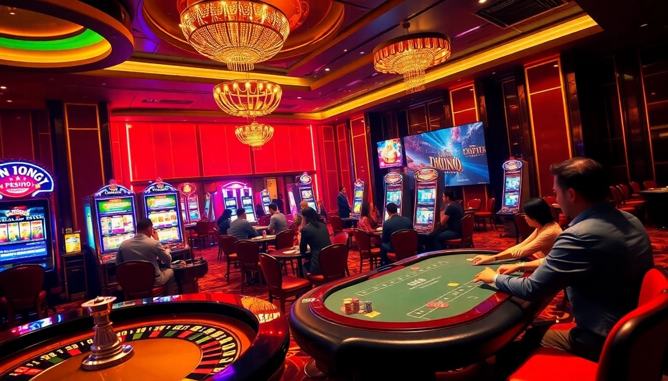 Lixi88 đăng nhập at a vibrant online casino with players enjoying thrilling games and promotions.