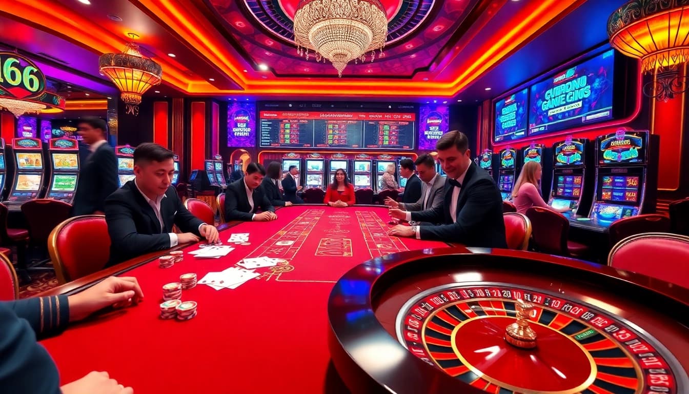 Enjoy an exciting scene of gambling with luxury elements at https://f168.vision/ featuring poker and roulette.