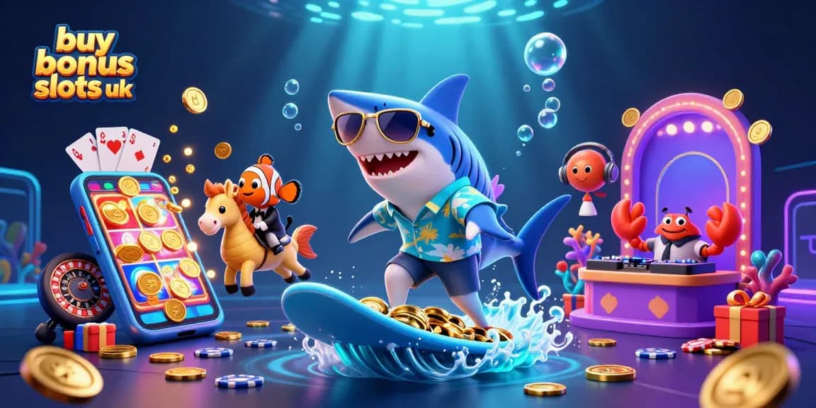 Engage with buy bonus slots uk in a vibrant underwater casino scene featuring exciting gameplay elements.