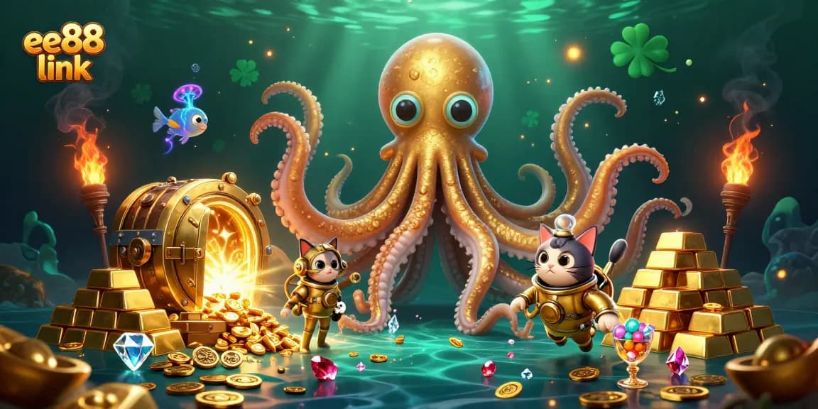 Experience the excitement with the ee88 link, winning gems and treasures in an exhilarating casino scene.