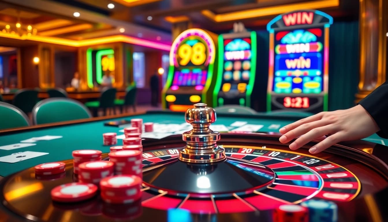 Experience the thrill of winning at 98 WIN with vibrant casino games and rich visuals.