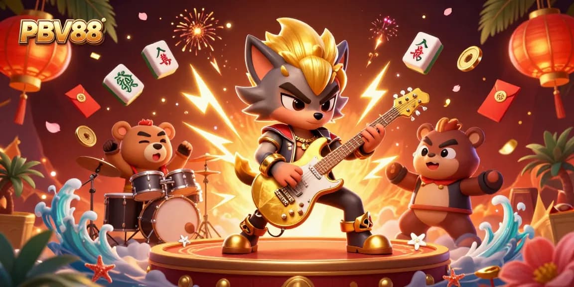 Join the excitement at PBV88 with a vibrant 3D casino scene showcasing animated characters and dynamic elements.