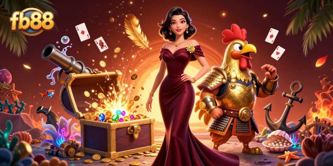 Experience the thrill of gaming at fb88 with vibrant casino elements and stunning 3D visuals.