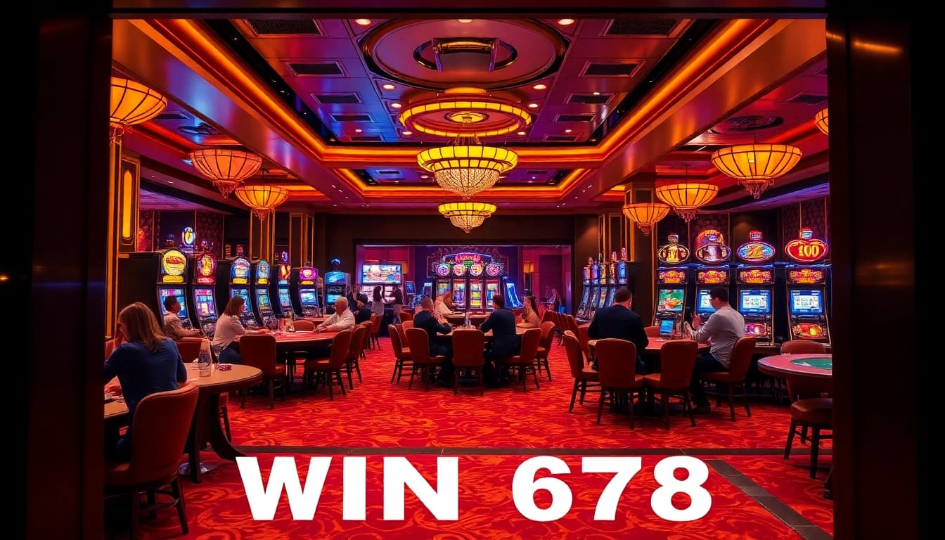 Experience the thrill of WIN 678 with engaging games and vibrant casino visuals.