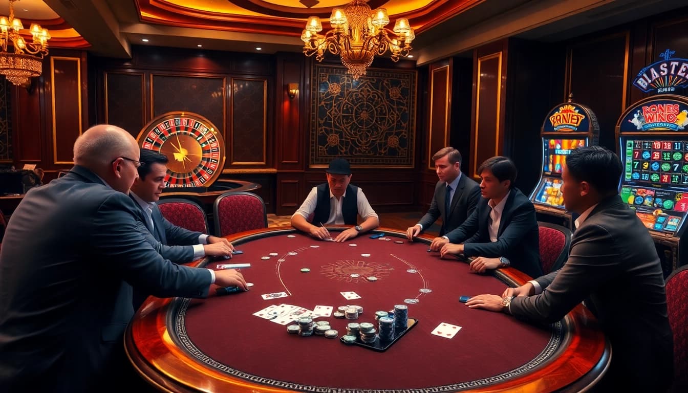 Experience the thrill of winning at GG88 with vibrant casino tables and poker games.