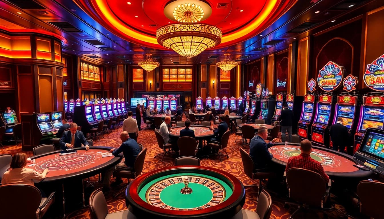 Experience the thrill of gambling at hm88.bike with vibrant casino tables and exciting slot machines.