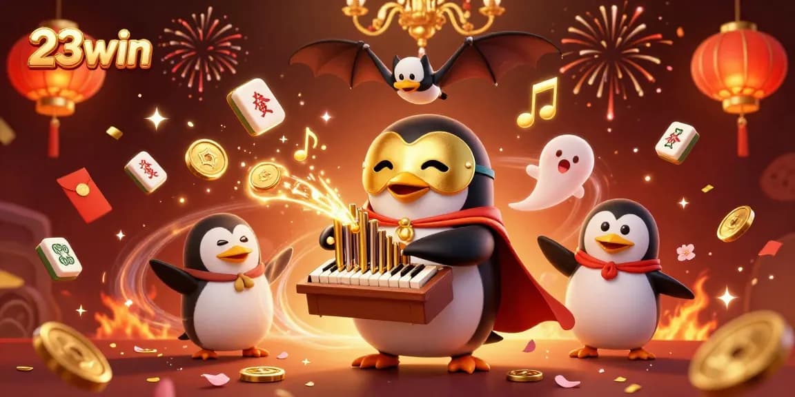 Experience the excitement of 23win with thrilling moments from a vibrant casino scene featuring unique characters.