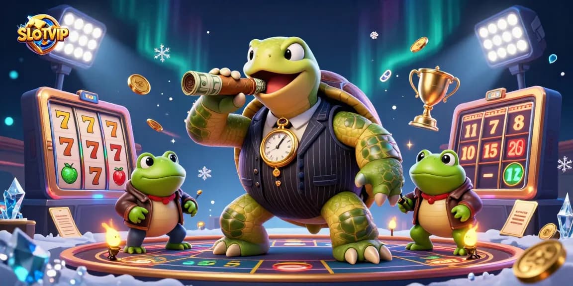 Play exciting slots at SLOTVIP with dynamic elements from an engaging 3D casino scene.