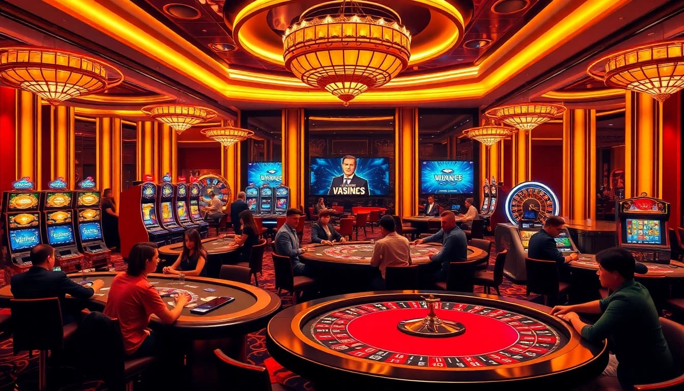 Experience online gaming excitement at https://vu88.art/ with vibrant tables and luxurious casino settings.