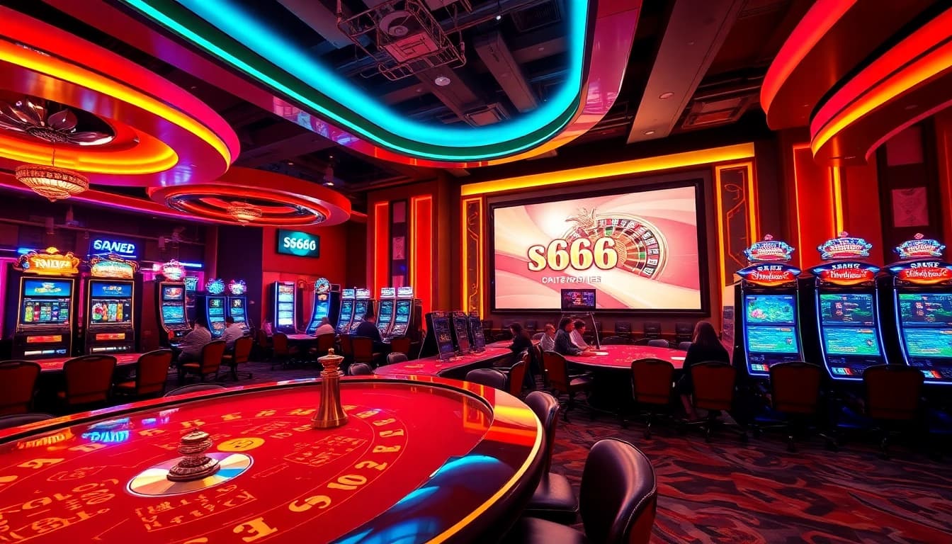 Exciting gaming scene at S666.nyc casino showcasing Dragon Tiger and Roulette.