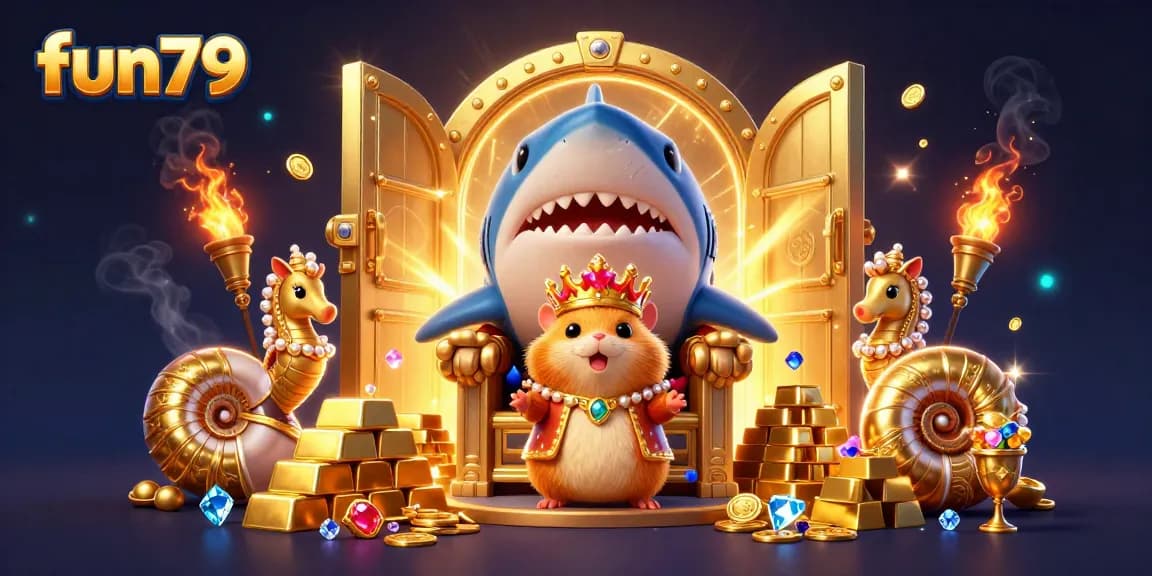 Experience excitement with fun79 while winning big at this vibrant online casino scene featuring treasures galore.