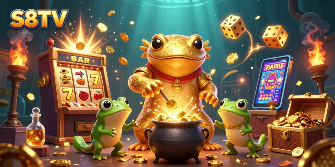 S8TV immerses players in an enchanting casino scene with golden salamanders and jackpot thrills.