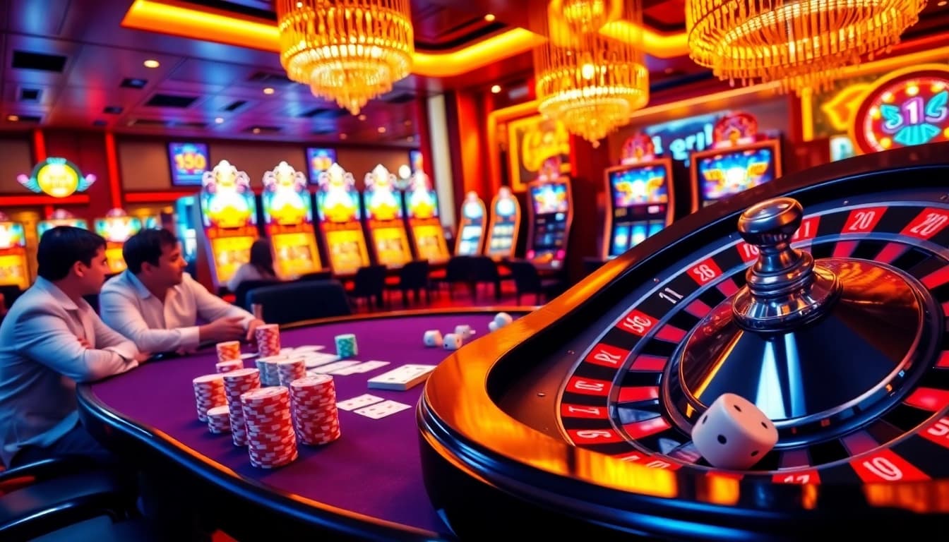 Engaging poker scene at 58WIN with colorful chips and cards creating excitement.