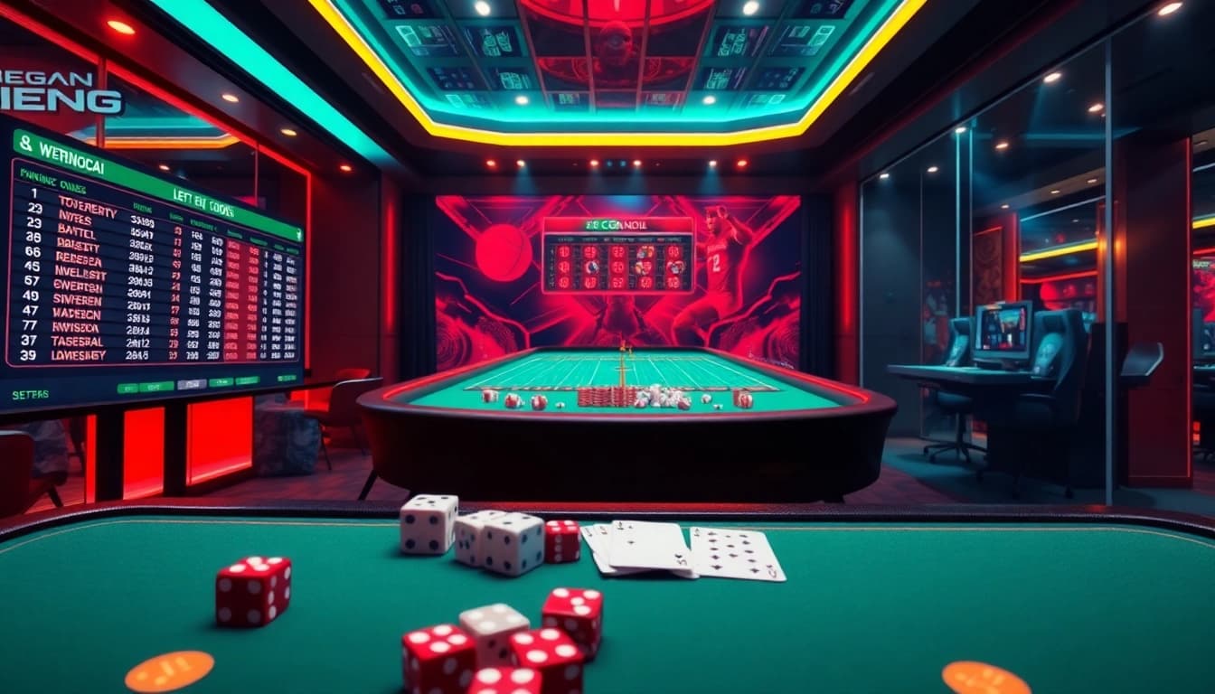 Experience online betting excitement with keonhacai showcasing vibrant odds and digital betting elements.