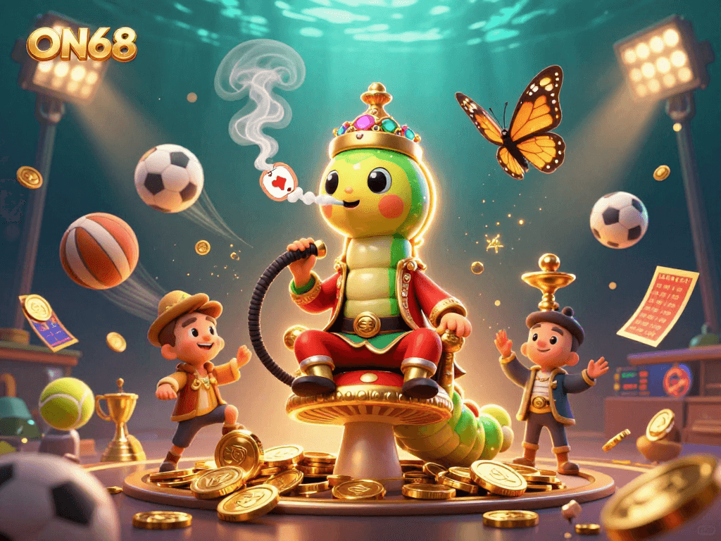 Experience the excitement of ON68 with a vibrant casino-themed illustration showcasing dynamic sports betting elements.