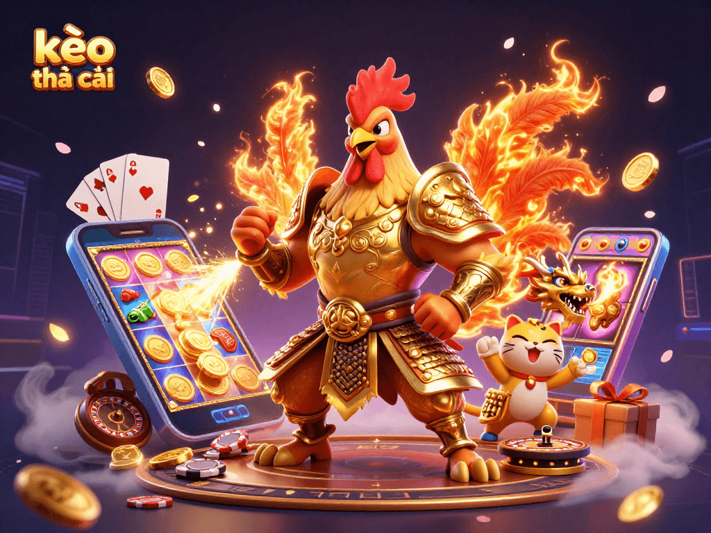 Engage with kèo nhà cái through an exciting 3D illustration of casino gaming elements.