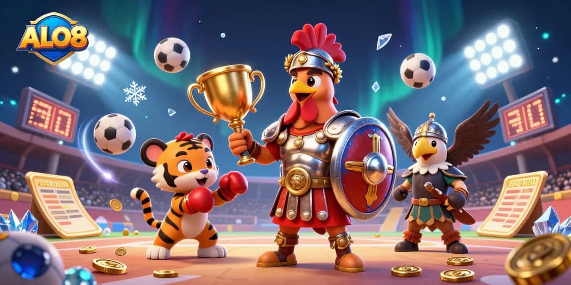 Engage in thrilling gameplay of ALO8 with a vibrant casino-themed illustration, featuring lively characters and dynamic elements.