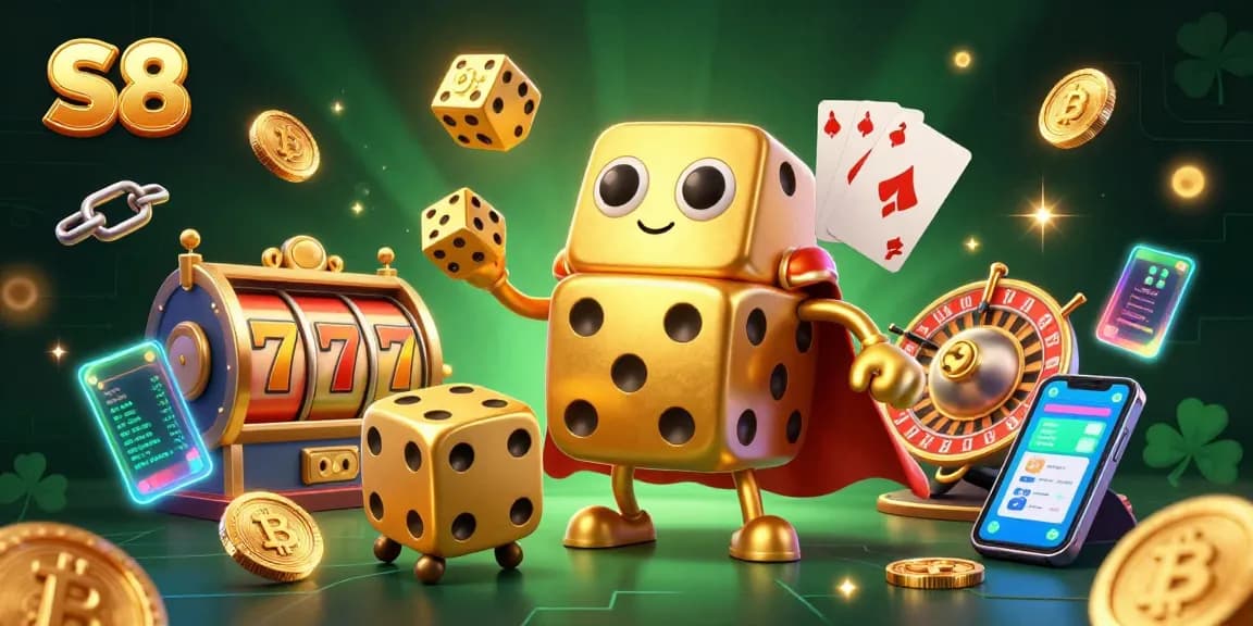S8 entertainment combines immersive gaming features with golden dice golem and vibrant casino themes.