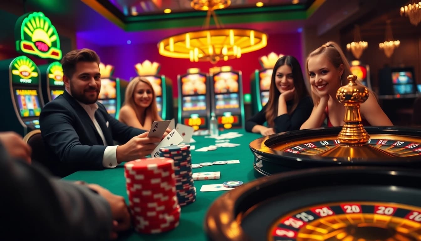 Experience vibrant excitement at 8Kbet's luxurious online casino with poker games and slot machines.