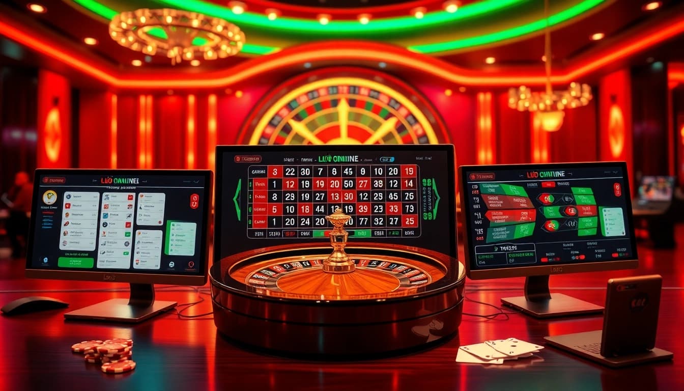 Lô đề online betting action displayed on a vibrant gambling interface with roulette wheel highlights