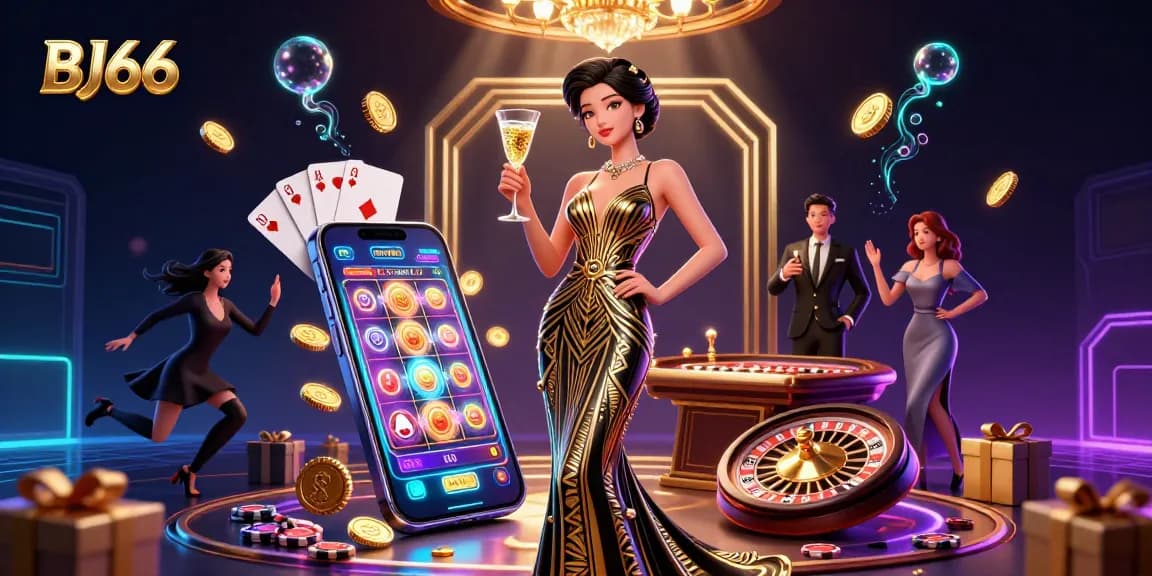 BJ66 immerses players in a vibrant casino atmosphere with stunning visuals and exciting gaming elements.