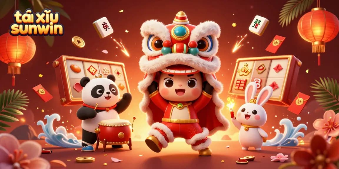 Experience thrilling tài xỉu sunwin action with vibrant characters and dynamic casino elements in this illustration.
