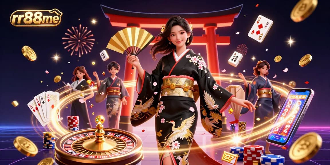 Experience thrilling gameplay at rr88me with vibrant casino elements and a dazzling backdrop.