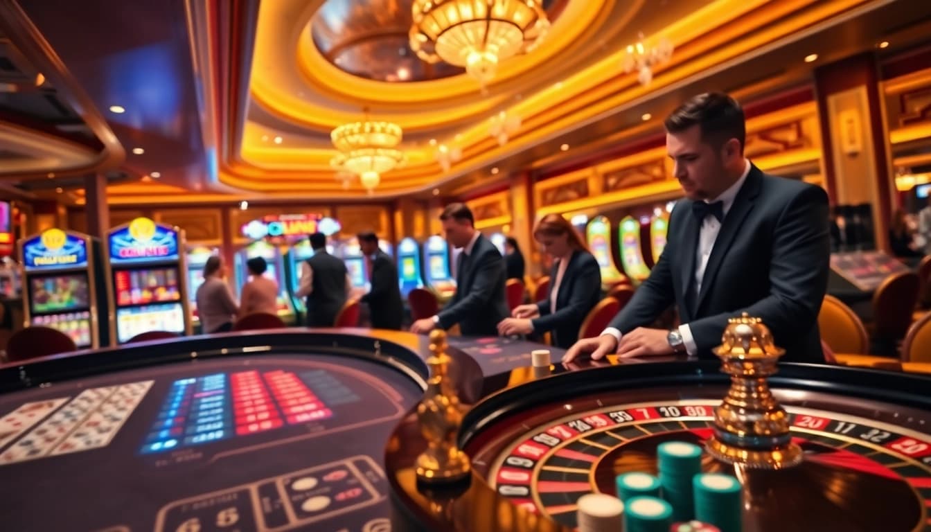 Experience the thrill of house bets at nhà cái c168's luxurious casino interior.
