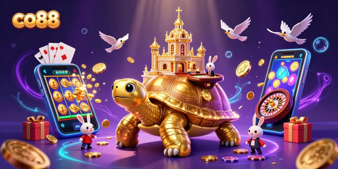 Engage with co88's thrilling casino experience featuring vibrant games and gold coins.