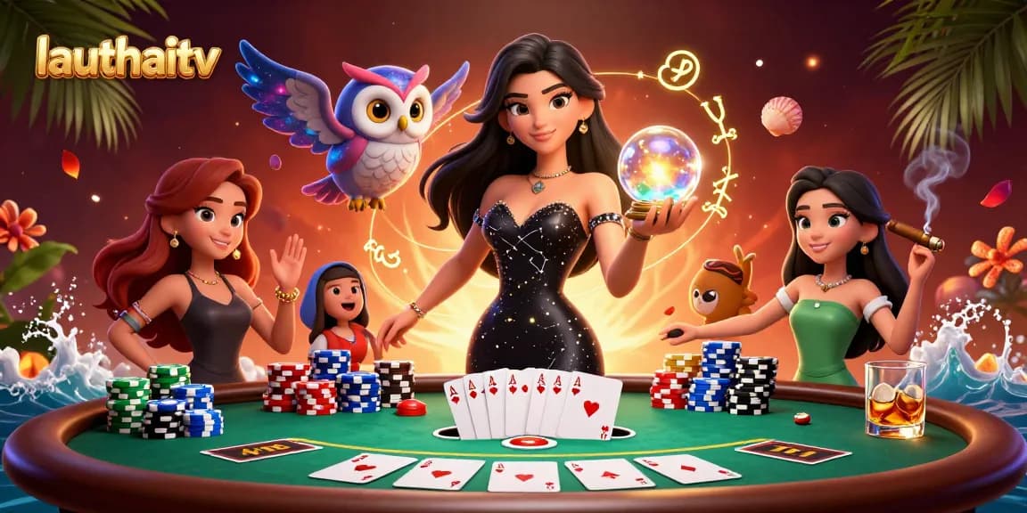 Engage with lauthaitv's immersive gaming world through stunning casino illustration