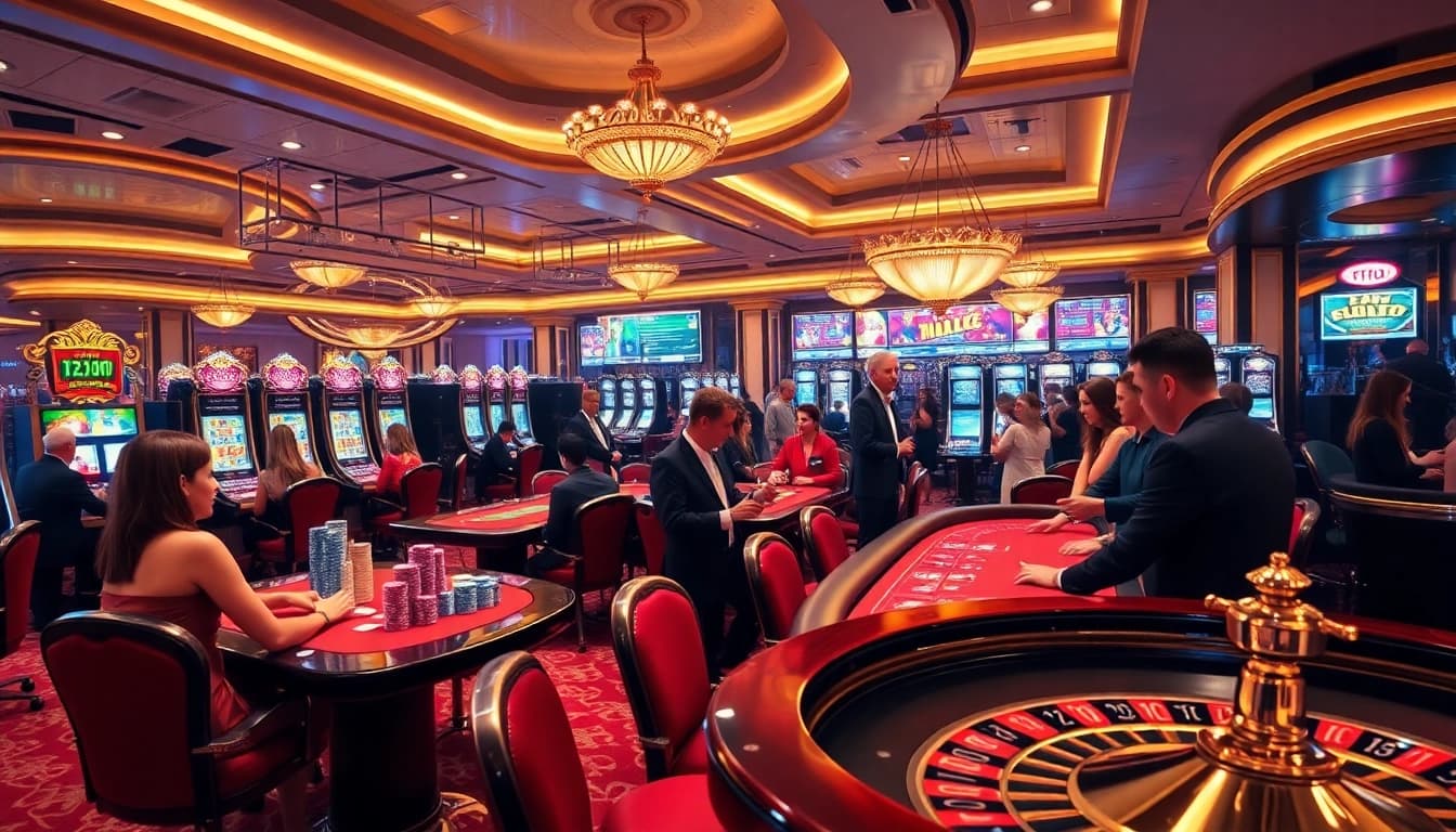 Experience the thrill of THA BET with vibrant casino games, engaging players, and lively atmosphere.