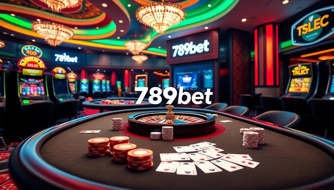 Experience thrilling gameplay at 789bet with vibrant casino visuals featuring roulette and poker.