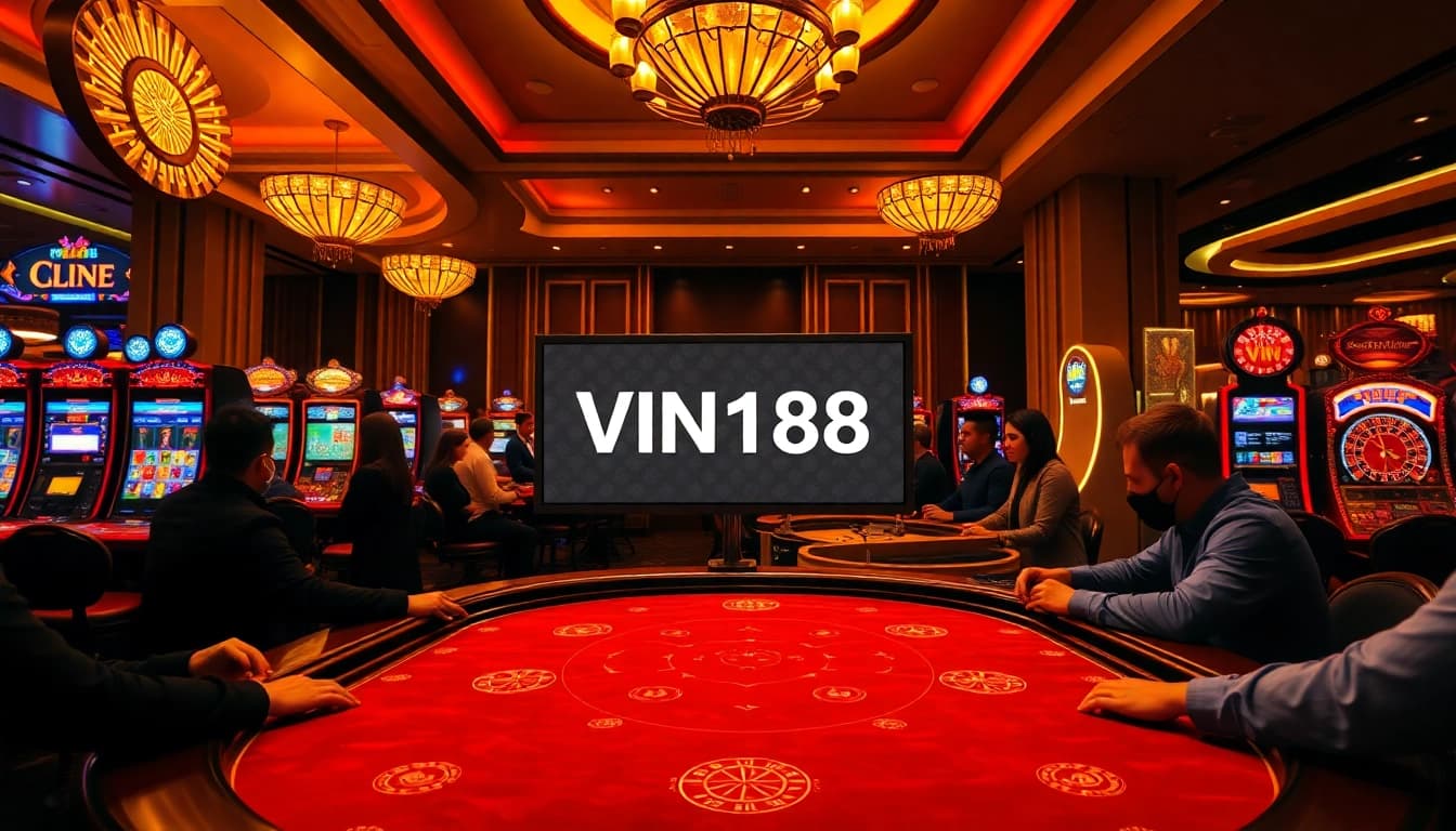 Experience the excitement of VN168's casino environment with players engaged in thrilling games.