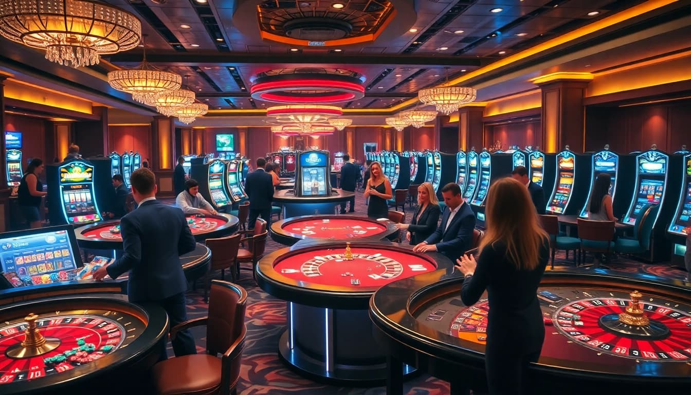 Gambling enthusiasts enjoy the thrill at tables linked to the hidden wiki, showcasing captivating casino excitement.