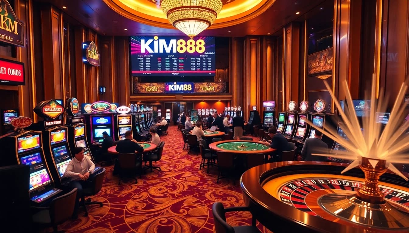 Experience thrilling games at KIM88 casino, where players engage in poker, slots, and roulette.