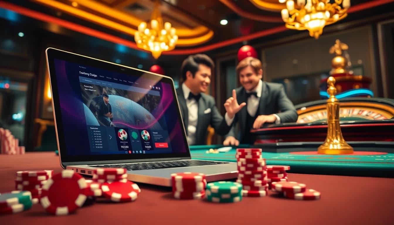 Players engaging enthusiastically at XX88's online casino table with vibrant chips and a roulette wheel.