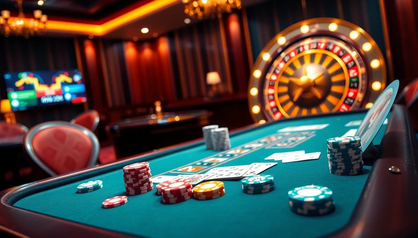 Play exciting games at DH88.COM with vibrant casino tables and professional gaming elements.