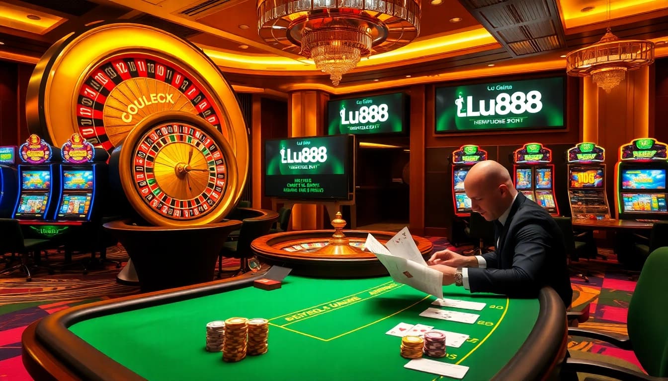 Experience high-stakes action at Lu88 casino with vibrant tables and exciting games.