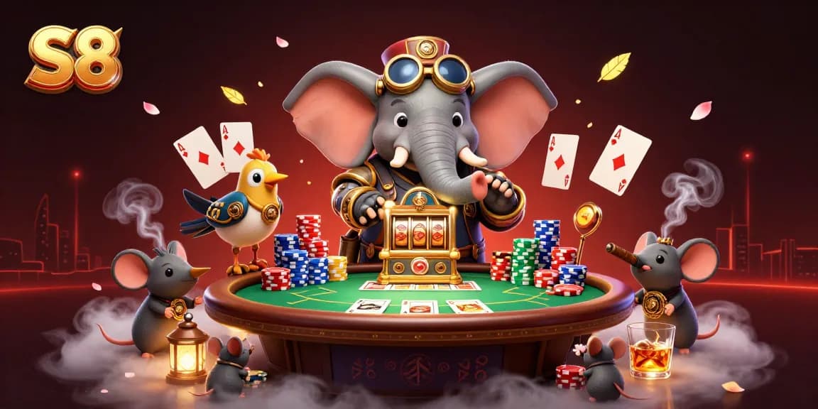 S8 players engage with a thrilling slot machine experience, featuring dynamic gambling elements.