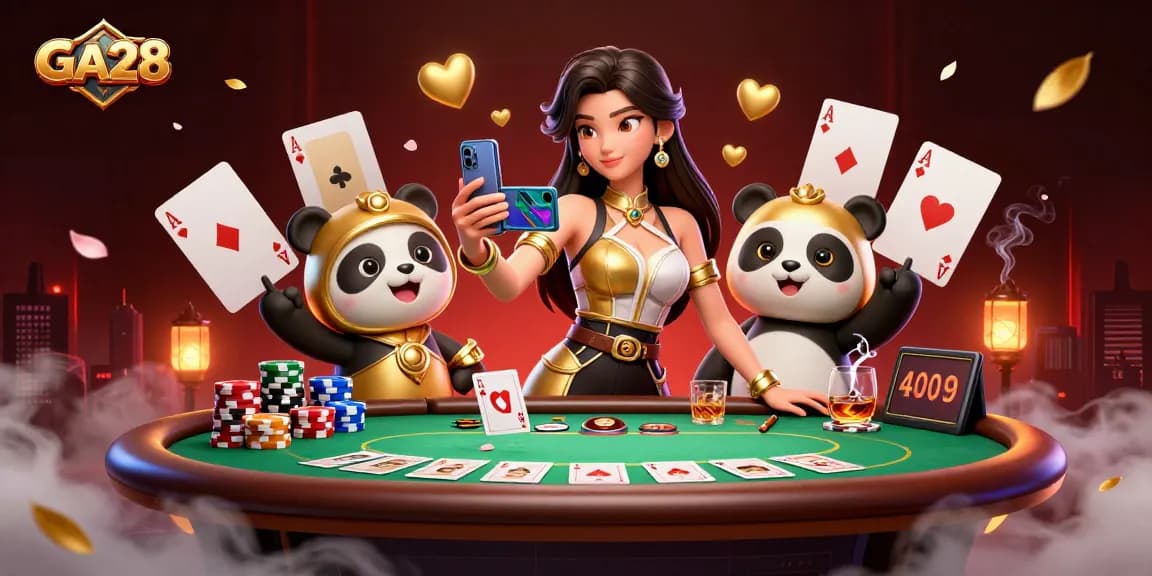 Engage with GA28 casino action featuring dynamic poker gameplay and an elegant gamer.