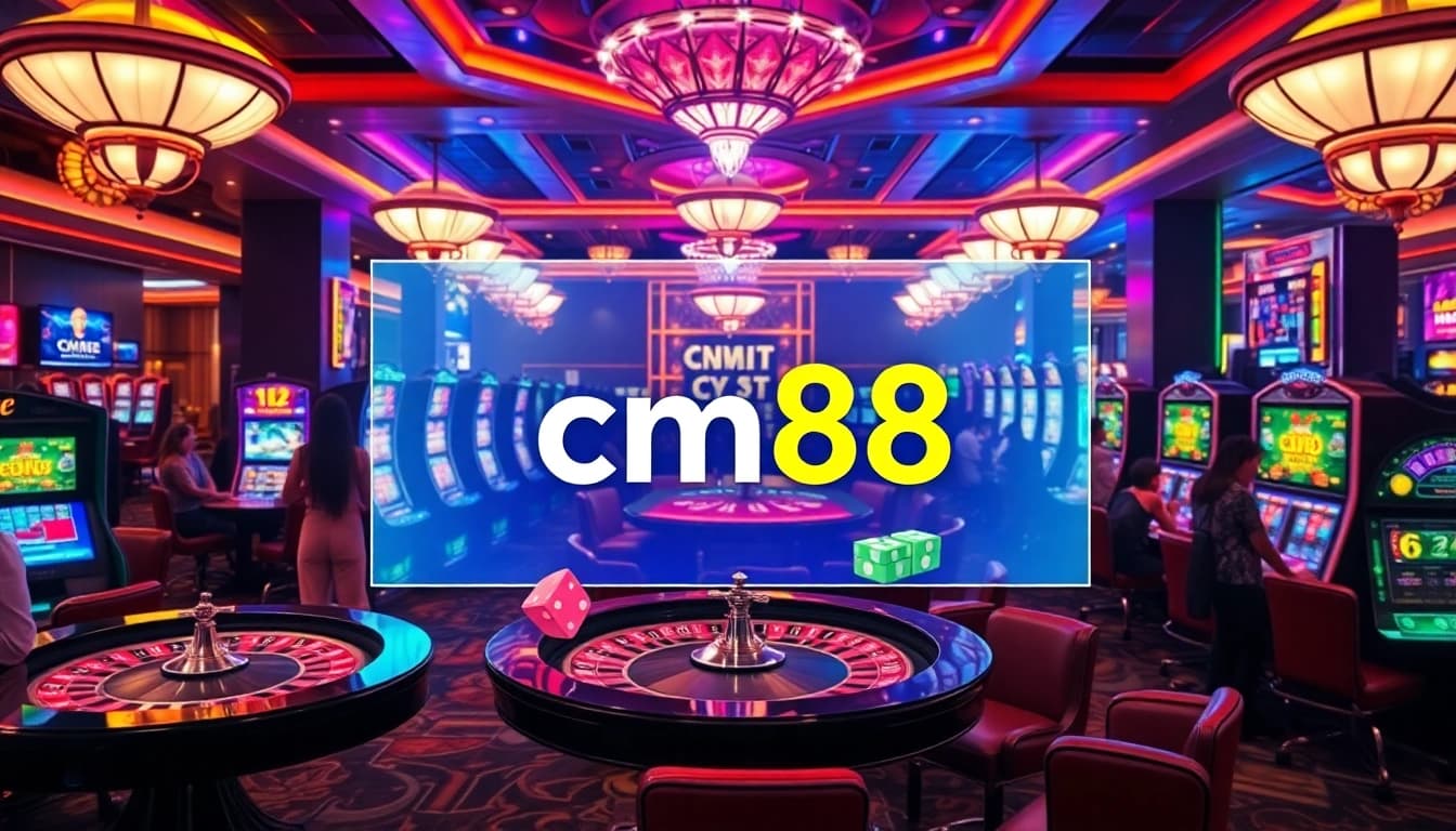 Exciting gambling scene featuring cm88 online interface and vibrant casino elements.