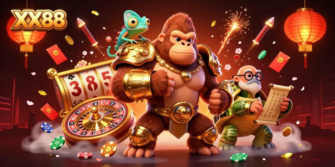 Engage with XX88’s dynamic casino experience featuring immersive characters and gaming elements.