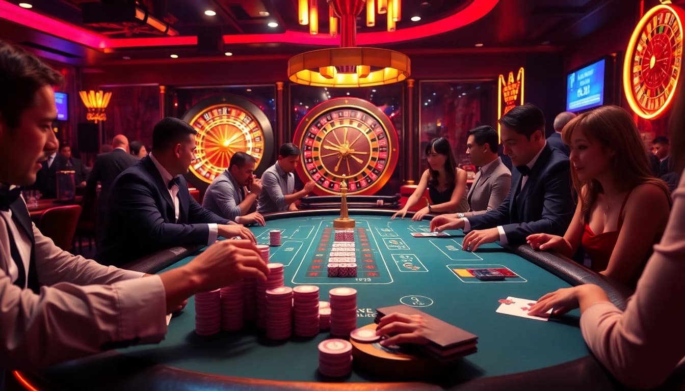 Experience the thrill of gambling at UU88.com with vibrant casino tables and exciting gameplay.