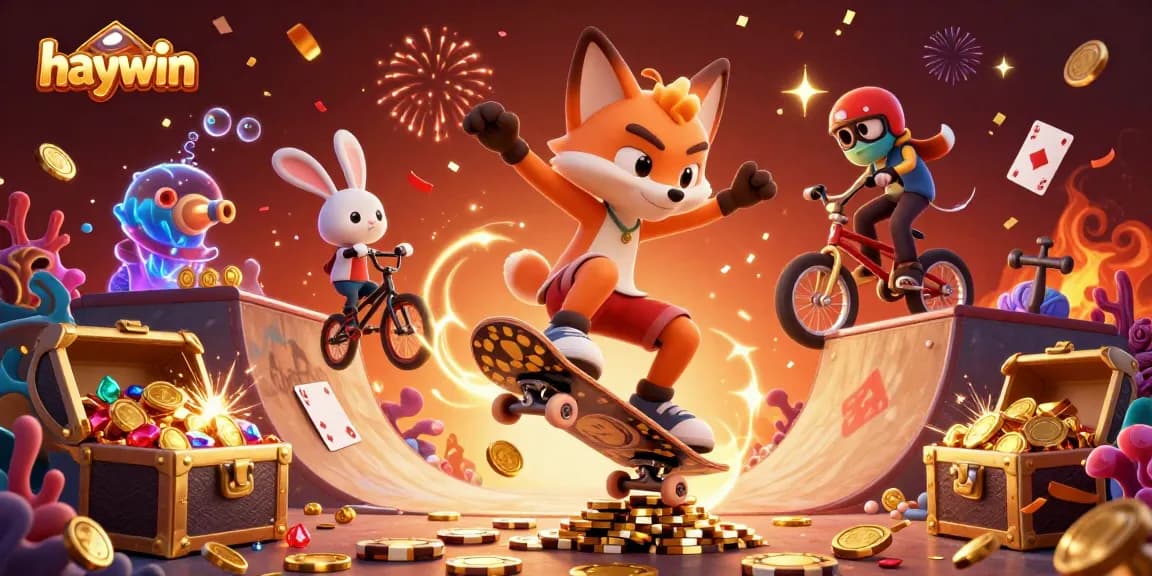 Engage in thrilling gameplay at Haywin with vibrant 3D illustration showcasing gambling excitement.