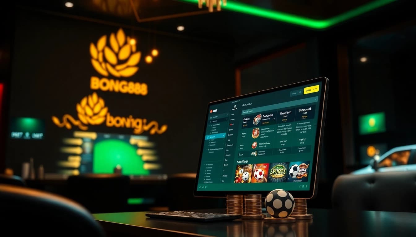 Engaging online gaming interface showcasing Bong88's features and betting options for vao bong88.