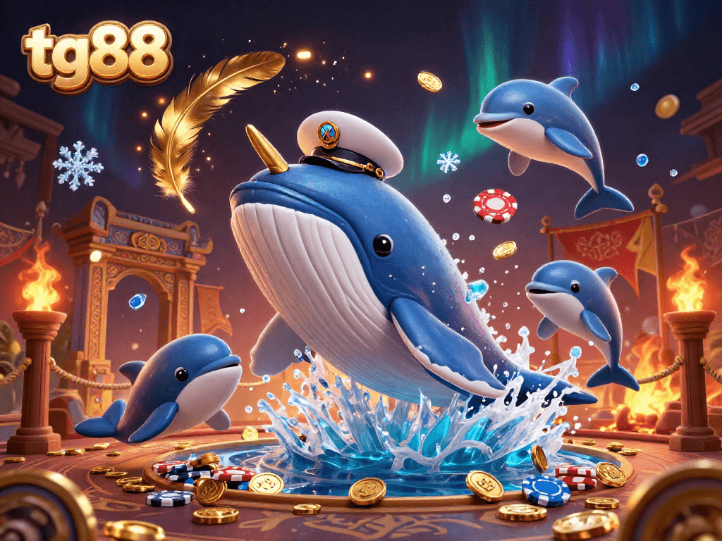 Experience thrilling gambling at tg88 with giant whale, poker dolphins, and golden treasures