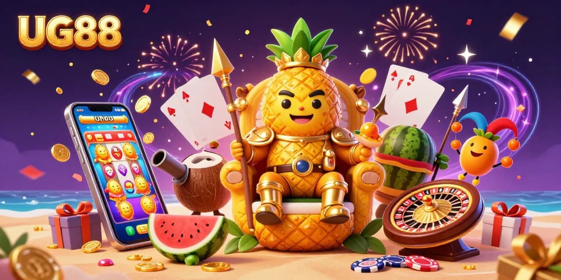 Engaging gameplay featuring UG88 with festive casino elements and vibrant characters.