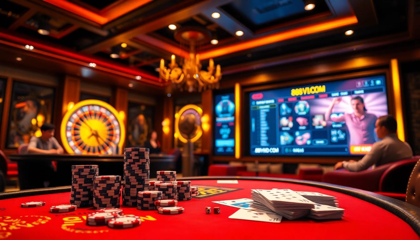 Experience the excitement of 888VND COM with vibrant casino visuals and engaging gameplay.