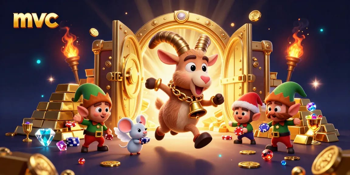 Win big at mvc's vibrant 3D casino featuring Krampus and mischievous gremlins.