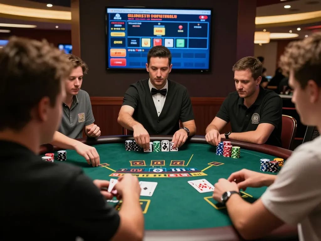 Players engaging in blackjack strategy at ALO8 online casino, showcasing interactive gameplay.